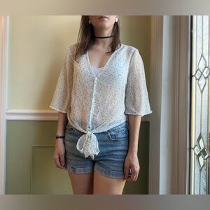 Pacsun Kirra ditsy flower tie top